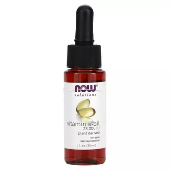 NOW Foods, Solutions, E-Oil, 23 000 МЕ, 1 жидкая унция (30 мл)