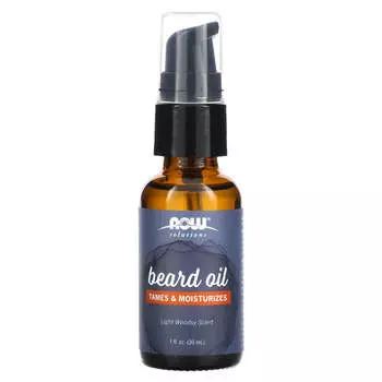 NOW Foods, Solutions, масло для бороды, 1 жидкая унция (30 мл)