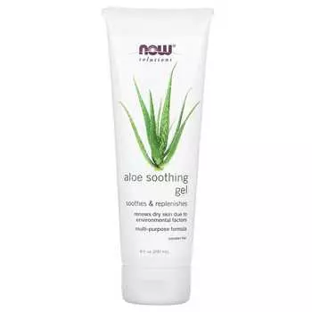 NOW Foods, Успокаивающий гель с алоэ, средство после загара, 8 жидких унций (237 мл)