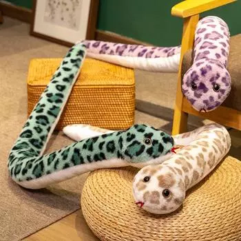 Новая 115 см имитация креативной змеи из цветной капусты плюшевая игрушка украшение для дома креативные милые украшения игрушки змеи для детей подарок 115cm зелёный