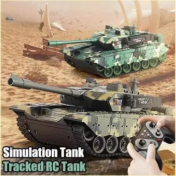 Новая/11-канальная гусеничная игрушка-танк с дистанционным управлением, большая зарядка, звук и свет, 99A, имитация бронированной модели транспортного средства, электрическая игрушка, подарок для мальчика 1 Battery синий