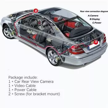 Новая 170° HD 8LED Интеллектуальная камера заднего вида с динамической траекторией для парковки