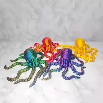 Новая 19 см 3D-печатная фигурка осьминога с гибкими суставами для домашнего офиса, декор стола, украшение для стола в виде животного из океана, идеальная подарочная игрушка 19CM