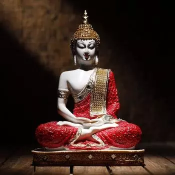 Новая 25-сантиметровая статуя сидящего медитирующего Будды, экспонат, идол, предметы домашнего декора для гостиной и подарки