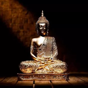 Новая 25-сантиметровая статуя сидящего медитирующего Будды, экспонат, идол, предметы домашнего декора для гостиной и подарки