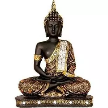 Новая 25-сантиметровая статуя сидящего медитирующего Будды, экспонат, идол, предметы домашнего декора для гостиной и подарки