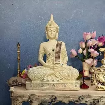 Новая 25-сантиметровая статуя сидящего медитирующего Будды, экспонат, идол, предметы домашнего декора для гостиной и подарки