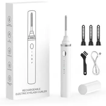 Новая 360° Stick нагреваемая щеточка для туши [Удлинение/Подчеркивание/Подкручивание] 3-в-1 щипцы для завивки ресниц для всех типов ресниц чёрный