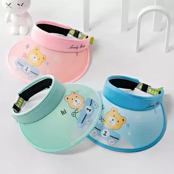 Новая 3D детская УФ пустая шляпа-цилиндр для летних прогулок с большими карнизами, милая маленькая мультяшная шляпа от солнца с кроликом жёлтый