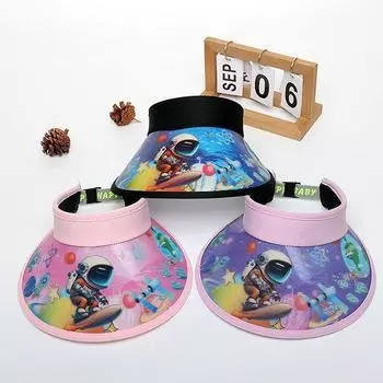 Новая 3D детская УФ пустая шляпа-цилиндр для летних прогулок с большими карнизами шляпа от солнца астронавт мультфильм милая шляпа от солнца
