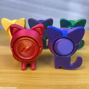 Новая 3D-печатная декомпрессионная игрушка Flipping Cat Desktop Decompression Creative Healing Toys можно вращать в качестве подарка друзьям
