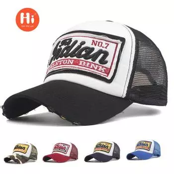 Новая 3D вышивка ИНДИЙСКАЯ сетчатая бейсболка хлопковая бейсболка мужская бейсболка сшивание корейская версия чёрный