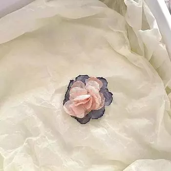 Новая 4-сантиметровая заколка для волос в виде милого сетчатого цветка для женщин, корейская мода, романтичная, свежая, градиентная, повседневные аксессуары для волос для девочек