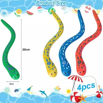 Новая 4 шт. Летнее веселье Игрушка для ныряния в бассейне Змея для детских подарков