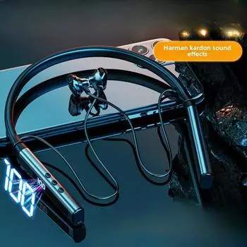 Новая 5.3 Neck Headset Высокое качество звука Беспроводная Bluetooth-гарнитура Без Задержки Игровая Универсальная Вставная Карта чёрный