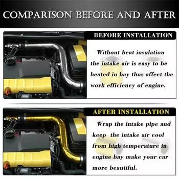 Новая 5 шт. 2 x5 метров Алюминиевая армированная лента с клеевой основой Теплозащитная термостойкая обмотка Впускной коллектор Серебристая