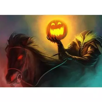 Новая 5D DIY алмазная живопись Тыквенный Рыцарь Вышивка квадратная/круглая Алмазная вышивка крестиком Алмазная мозаика картина украшение подарок Full Square (20X30CM)