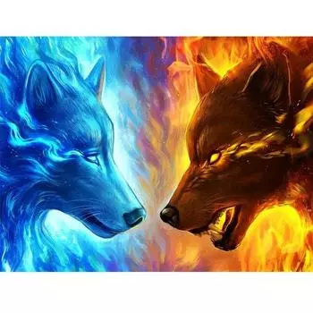 Новая 5D DIY алмазная живопись Животное волк 3D алмазная живопись мозаика со стразами алмазная живопись вышивка украшение дома подарок Full Round 20x30CM