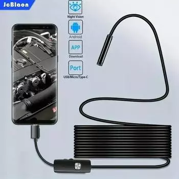 Новая 8-миллиметровая эндоскопическая камера 1080P HD USB-эндоскоп с 8 светодиодами 1/2/5-метровый гибкий кабель водонепроницаемый инспекционный бороскоп для Android ПК