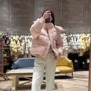 Новая 90 белая гусиная пуховая куртка женская 2024 легкая роскошная короткая гусиная пуховая куртка с капюшоном куртка из гусиного пуха S
