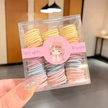 Новая 90 шт. детская повязка на голову конфетных цветов с высокой эластичностью, не повреждающая волосы, резинка для волос, аксессуары для волос для девочки