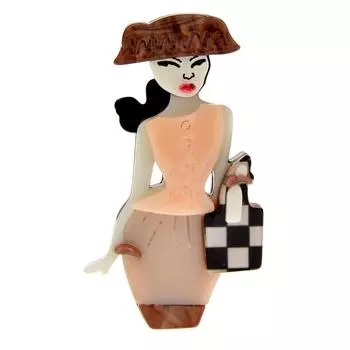 Новая акриловая красивая современная женская брошь из ацетатного волокна, модная фигурка, дизайн ювелирных изделий