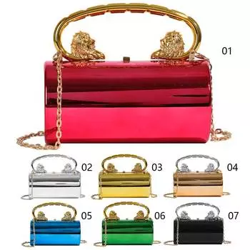 Новая акриловая сумка-клатч Cylinder женская сумка через плечо Solid Crossbody Bag Hobo Ba красный