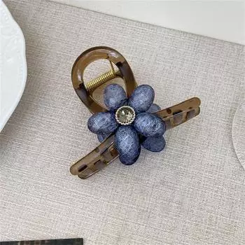 Новая акриловая заколка для волос в виде цветка желейного цвета, темпераментные заколки-крабы для волос со стразами, женские заколки для укладки волос, головной убор