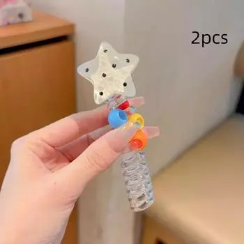 Новая эластичная резинка для волос с пайетками в виде цветка, милая, эластичная, блестящая, со звездочками, для детей, аксессуары для волос