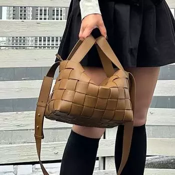 Новая элегантная и модная сумка ручной работы, большой емкости, для поездок на работу и отдыха на открытом воздухе, сумка для боулинга 25x17x17cm зелёный