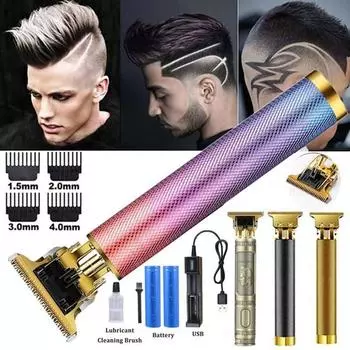 Новая электрическая машинка для стрижки волос T9, триммер для волос для мужчин, аккумуляторная электробритва для бороды, парикмахерская, машина для стрижки волос для мужчин, стрижка волос Black+USB+BOX
