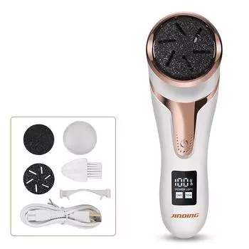 Новая электрическая шлифовальная машина для ног для удаления омертвевшей кожи, вакуумный педикюрный аппарат, водонепроницаемые инструменты для педикюра для удаления мозолей белый