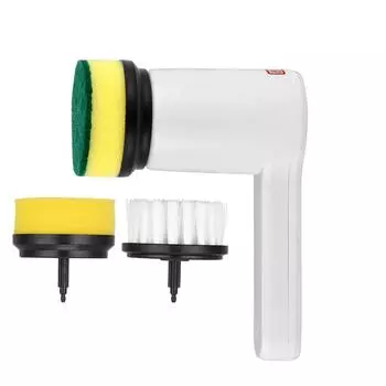 Новая электрическая скрубберная щетка для чистки, многофункциональная бытовая щетка, проволочная кухонная унитаз и ручная обувь для обуви 3 Head белый