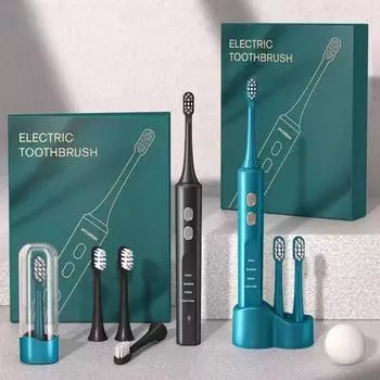 Новая электрическая зубная щетка для взрослых с УФ-стерилизацией, водонепроницаемый ультразвуковой очиститель, автоматическая звуковая зубная щетка с 2 насадками