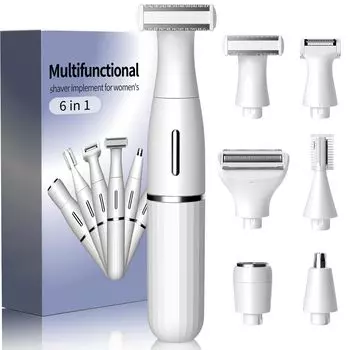 Новая электробритва vio Shaver для всего тела 6 в 1, бритва для деликатных зон, водонепроницаемая спецификация, бритва для бровей, электробритва для удаления нежелательных волос белый