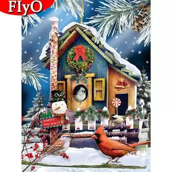 Новая Алмазная вышивка Птица 5D DIY Алмазная картина Дом Мозаика Распродажа Животное Рождественский подарок Декор для дома Full Round (20X30CM)