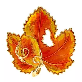 Новая эмалированная брошь в виде клена, яркая булавка с растением, элегантные модные аксессуары