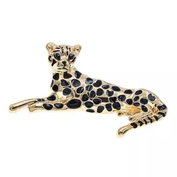 Новая эмалированная леопардовая брошь для женщин и мужчин, ювелирные изделия унисекс, модные зимние аксессуары