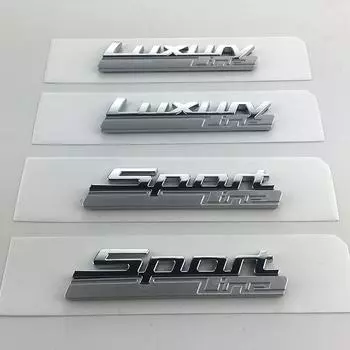 Новая эмблема на крыло Luxury Line Sport Line для 730 740 750 750li, боковой логотип, Стайлинг автомобиля, установка, обновление, наклейка, хромированная и матовая - эмблемы Sport 2pcs