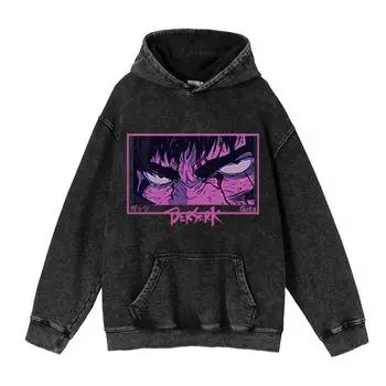 Новая анимация периферийная печать стираный ретро свитер мужская толстовка с капюшоном S