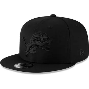 Новая эра подлинная черная на черном 9Fifty Snapback OSFM от Detroit Lions чёрный