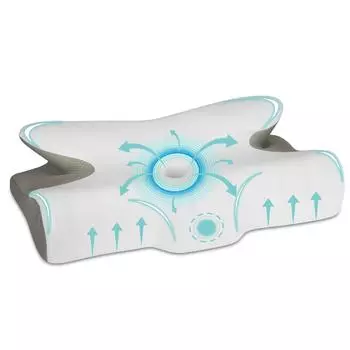 Новая эргономичная подушка для шеи для сна, ортопедические подушки для поддержки, без запаха, подушка из пены с эффектом памяти 60x38x14cm