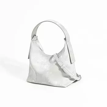 Новая атласная сумка для обеда в китайском стиле, атласная поверхность, ореоловое окрашивание, ощущение высокого класса, нишевая сумка, модная и универсальная кожаная сумка для женщин