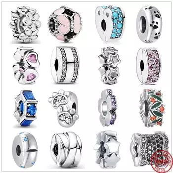 Новая бабочка, цветок, любовь, собачья лапа, пятиконечная звезда, очаровательные бусины своими руками, подходят для оригинальных модных подвесок, серебро 925, браслет, ювелирные изделия