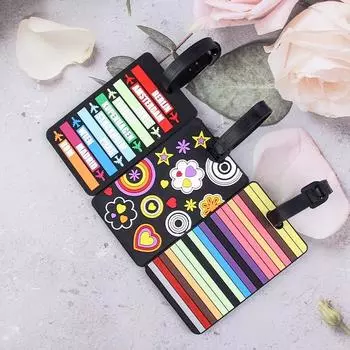 Новая багажная бирка из ПВХ, креативные геометрические посадочные талоны, идентификатор чемодана, имя, адресные бирки, анти-потерянные этикетки, дорожные аксессуары