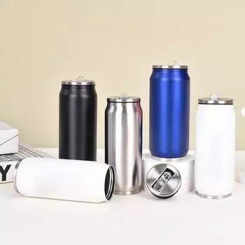 Новая банка из нержавеющей стали, стакан для воды, портативный вакуумный автомобильный термос, чашка, сделай сам, индивидуальная креативная банка для кока-колы 500ml