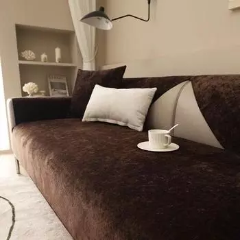 Новая бархатистая универсальная подушка для дивана, высококачественная ткань, однотонная противоскользящая подушка для сиденья 70x70cm