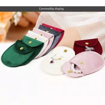 Новая бархатная сумка для хранения подарков, сумка для ювелирных изделий, сумка для браслета, упаковочная сумка 8X8.3cm-5pcs серый