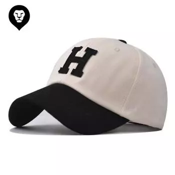 Новая бейсбольная кепка с вышивкой H для мужчин и женщин, кепка для активного отдыха в Корейском стиле Adjustable