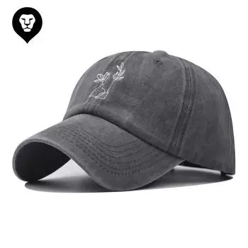 Новая бейсболка Bixin из хлопка с вышивкой в виде листочка классическая бейсболка Adjustable